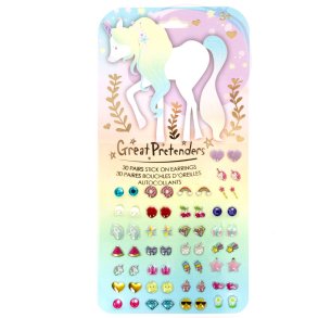Great Pretenders - Øreringe stick on - Enhjørninge 30 par