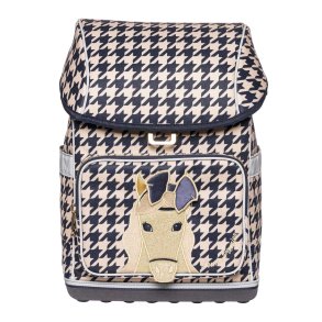 Jeune Premier - Skoletaske Ergomaxx 18L - Houndstooth Horse