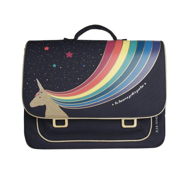 Jeune Premier - Skoletaske retro 16L - Unicorn Gold