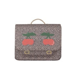Jeune Premier - Skoletaske retro 16L - Leopard Cherry