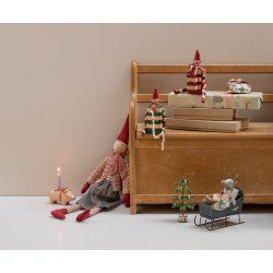 Maileg - Nisse str. 4 - Pige, Nederdel og cardigan