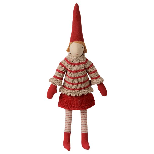 Maileg - Pixy pige - Str. 2 - Stribet strikket sweater