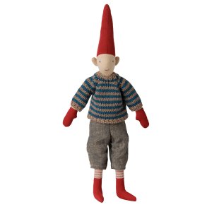 Maileg - Pixy dreng - Str. 2 - Stribet strikket sweater
