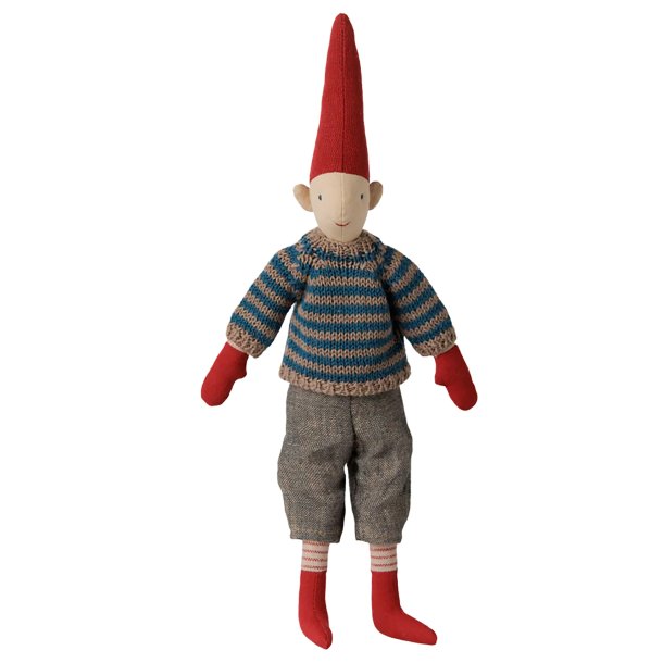 Maileg - Pixy dreng - Str. 2 - Stribet strikket sweater