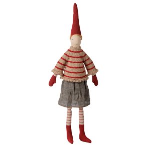 Maileg - Pixy pige - Str. 3 - Stribet strikket sweater