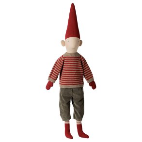 Maileg - Pixy dreng - Str. 5 - Stribet strikket sweater