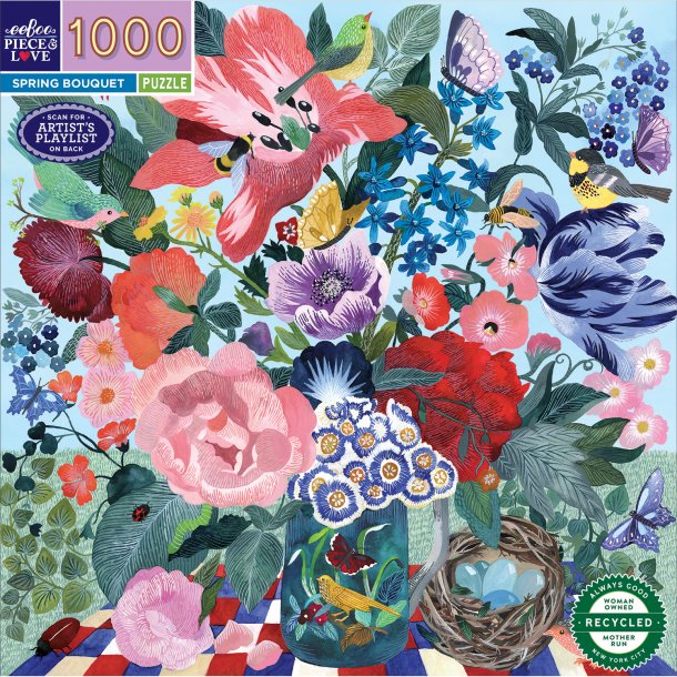 eeBoo - Puslespil 1000 brk - Spring Bouquet