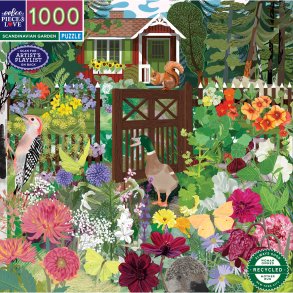 eeBoo - Puslespil 1000 brk - Scandinavian Garden
