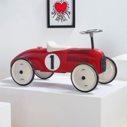 Vilac - Gåbil i metal - Rød &amp; Hvid