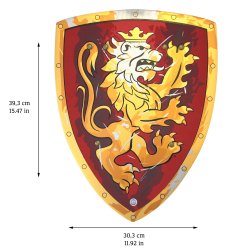 Liontouch - Skjold Small - Noble Knight Rød