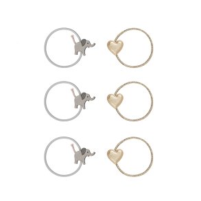 Mimi & Lula - 6 hårelastikker - Elephant Safari Summer