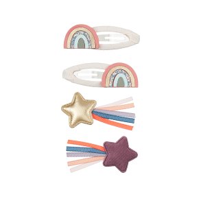 Mimi & Lula - 4 hårspænder - Over the Rainbow Doodle