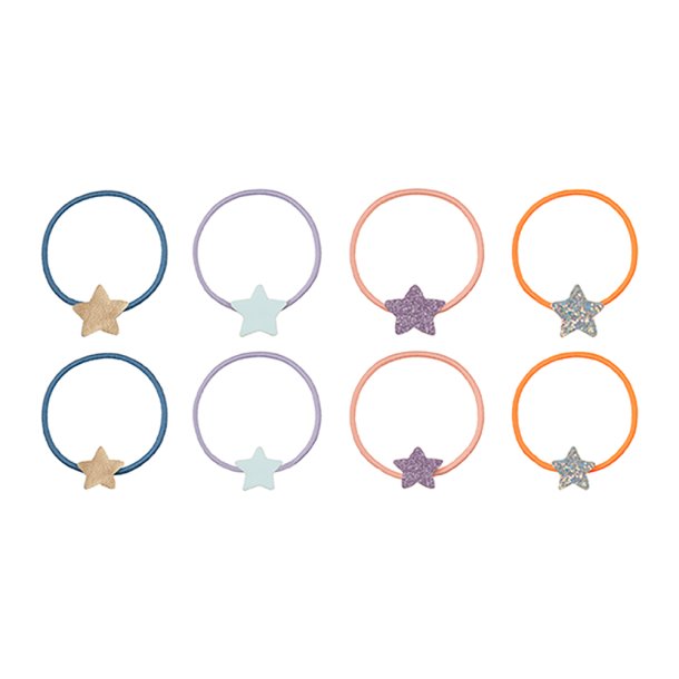Mimi &amp; Lula - 8 hårelastikker - Star Burst Doodle