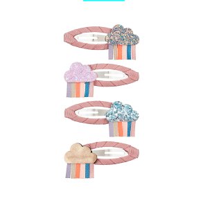 Mimi & Lula - 4 hårspænder - Rainy Day Doodle