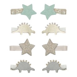 Mimi &amp; Lula - 8 hårclips - Mini Dino Dreamer