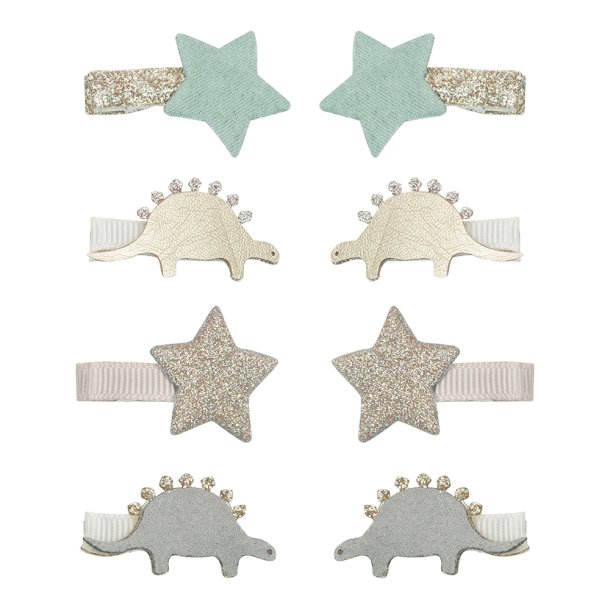 Mimi &amp; Lula - 8 hårclips - Mini Dino Dreamer