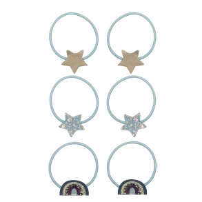 Mimi & Lula - 6 hårelastikker - Over the Rainbow Ziggy