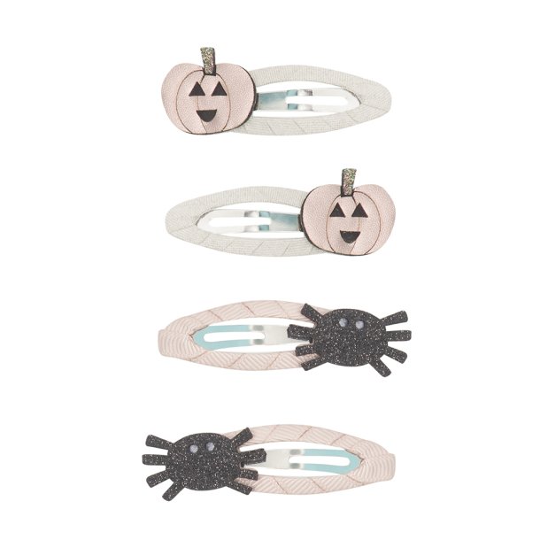 Mimi &amp; Lula - 4 hårspænder - Pumpkin Spider