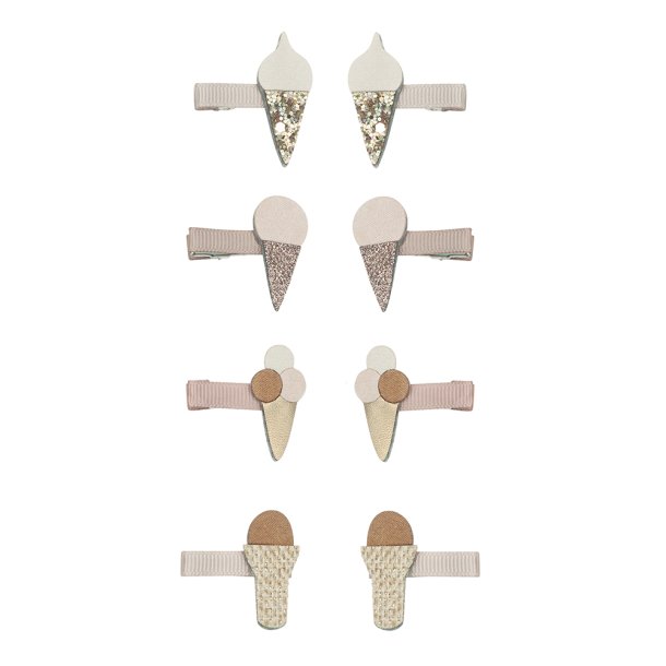 Mimi &amp; Lula - 8 hårklips - Mini Ice Cream By The Seaside