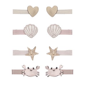 Mimi & Lula - 8 hårclips - Mini Cecil Crab By The Seaside