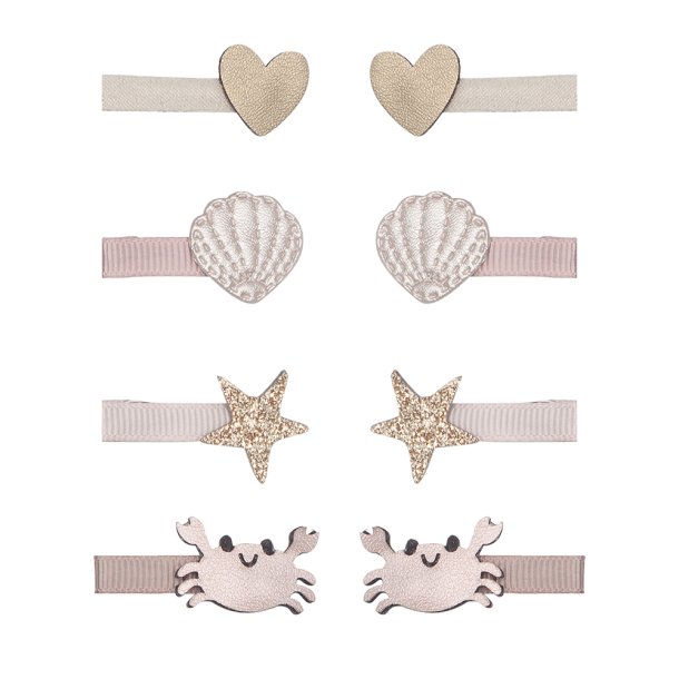 Mimi &amp; Lula - 8 hårclips - Mini Cecil Crab By The Seaside