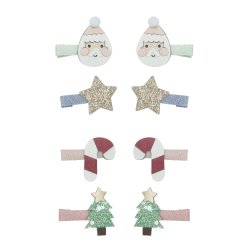 Mimi &amp; Lula - 8 H&#229;rclips - Mini Santa Christmas