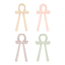 Mimi &amp; Lula - 4 scrunchies - Summer Stripes Bow Dreamland