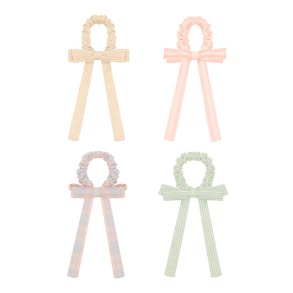 Mimi & Lula - 4 scrunchies - Summer Stripes Bow Dreamland