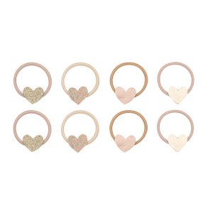 Mimi & Lula - 8 hårelastikker - Mini Heart Shimmer Enchanted
