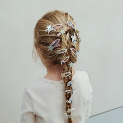 Mimi &amp; Lula - 8 h&#229;rclips - Mini Unicorn Celeste