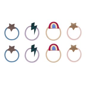 Mimi & Lula - 8 Hårelastikker - Mini Rainbow Dancing Queen