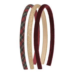 Mimi & Lula - 3 hårbøjler - Red Tartan Pony Pals