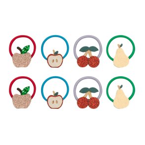 Mimi & Lula - 8 hårelastikker - Mini Fruity Mushroom Village