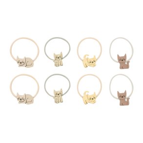 Mimi & Lula - 8 hårelastikker - Mini Kitty Cat