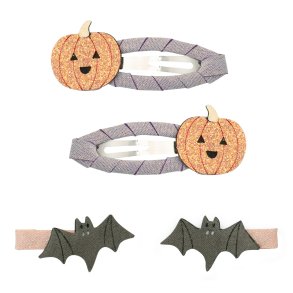 Mimi & Lula - Hårpynt sæt - Pumpkin & Bat Halloween