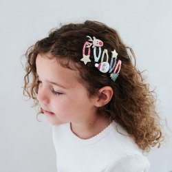 Mimi &amp; Lula - 5 hårspænder - Mini Santa Christmas