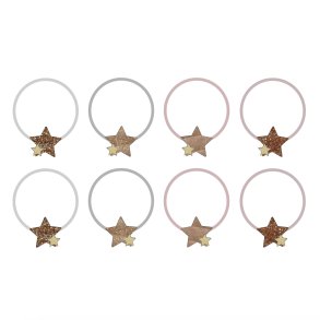 Mimi & Lula - 8 hårelastikker - Starry Shimmer