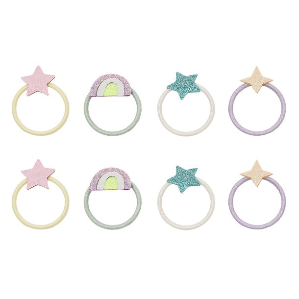 Mimi &amp; Lula - 8 hårelastikker - Mini Rainbow and Star My Little Unicorn