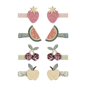 Mimi & Lula - 8 hårclips - Mini Fruit Salad Spring on the Farm