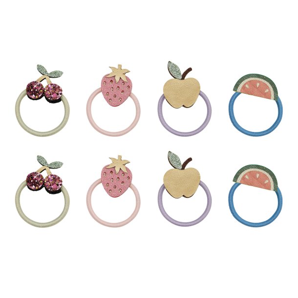 Mimi &amp; Lula - 8 hårelastikker - Mini Fruit Salad Spring on the Farm