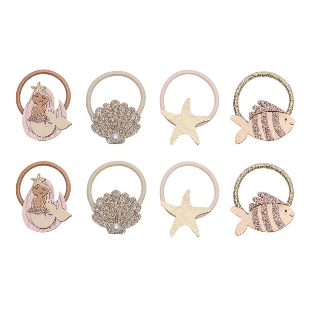 Mimi &amp; Lula - 8 hårelastikker - Mini Mermaid Oceal Pearl
