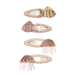 Mimi & Lula - 4 hårspænder - Fishy Ocean Pearl