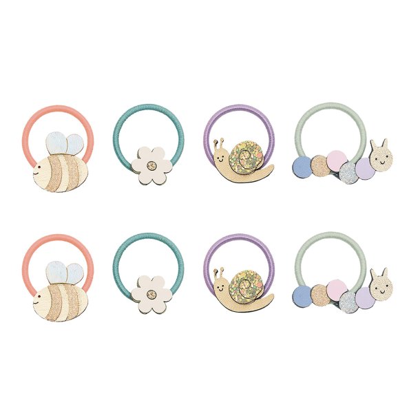 Mimi &amp; Lula - 8 hårelastikker - Mini Beasts Bouquet