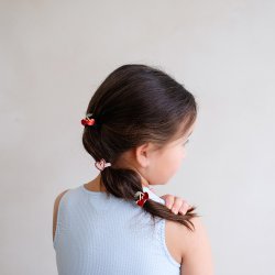 Mimi &amp; Lula - 6 hårelastikker - Mini Red Cherries Mon Cheri