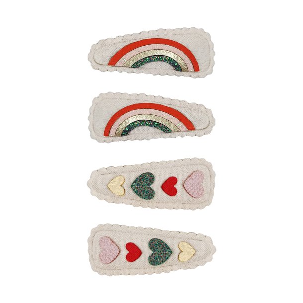 Mimi &amp; Lula - 4 hårspænder - Mabel Heartbeam