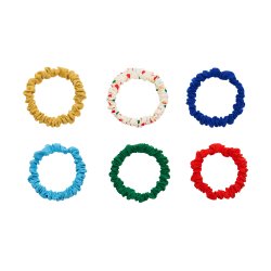 Mimi &amp; Lula - 6 Scrunchies - Skinny Heartbeam