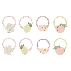Mimi & Lula - 8 hårelastikker - Mini Citrus Peaches and Cream