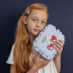 Mimi &amp; Lula - Skuldertaske - Striped Cherry Mon Cheri