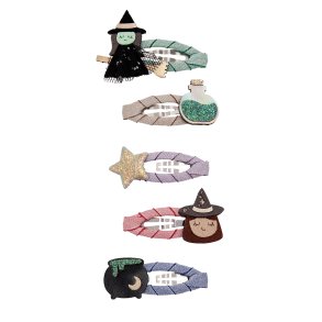 Mimi & Lula - 5 Hårspænder - Mini Witch Halloween