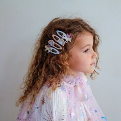 Mimi &amp; Lula - 4 Hårspænder - Unicorn and Rainbow